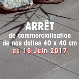 arrêt de production dalle 40x40